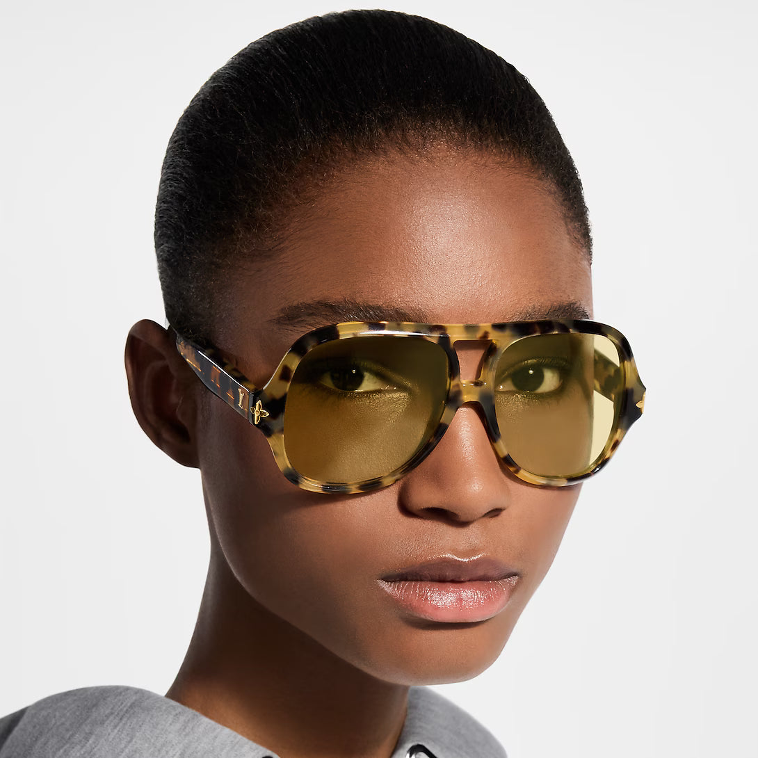 Z3554W New LV Aura Flower Square Aviator Sunglasses
